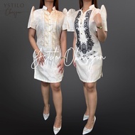 Modern Filipiniana MC DRESS with Embroidery Design - Modern Filipiniana