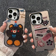 YX139 CASING SOFTCASE CUTE BABY BEAR COMPATIBLE FOR OPPO A71 A74 A78 A96 RENO 4 4F 5 5F 6 7 7Z 8T 10