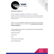 Express Tenancy Agreement for Commercial and Residential, Letter of Demand and Termination for Tenan