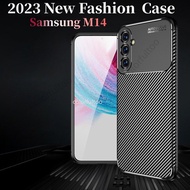 Business Casing For Samsung Galaxy M14 5G M 14 M23 M21 M33 M52 M53 M62 4G 5G Carbon Fiber Soft Silicone TPU Protection Phone Case Matte Bumper Armor Shockproof Back Cover