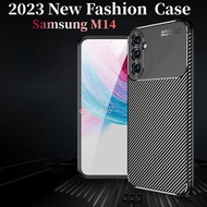 Business Casing For Samsung Galaxy M14 5G M 14 M23 M21 M33 M52 M53 M62 4G 5G Carbon Fiber Soft Silic