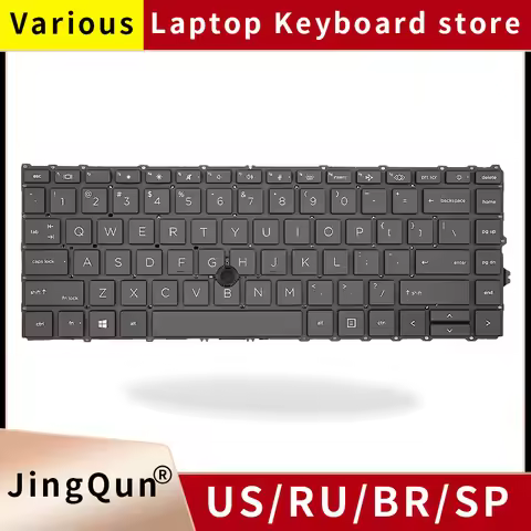 SP/US/FR Russian Spanish French UK Backlit Keyboard For HP EliteBook 840 G7 845 G7 840G8 845 G8 SPA 