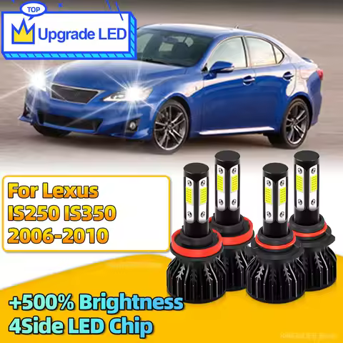 2/4PCS LED Canbus 30000LM Car Headlight H11 HB3 Car Bulb Turbo Lamp 6000K For Lexus IS250 IS350 2006