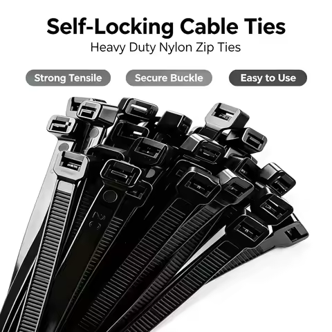 Heavy Duty Black Cable Ties 3x200mm(3mm Wide) 5x300mm(5mm Wide) Self Locking Zip Ties for Wire Manag
