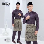 [Dark Purple] Baju Melayu Moden | Baju Melayu Slimfit byFarissa Boutique