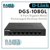 DGS-108GL D-LINK 8 Port Gigabit Metal Unmanaged Desktop Switch Gigabit Switch