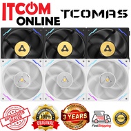 TCOMAS FC700 PRO ARGB 12CM 3FANS NORMAL & REVERSE CASING FAN BLK/WHT