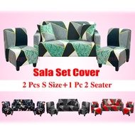 Sala Set Sofa Cover of 3 Pcs Sofa Covers 2 Small Armless Sofa Cover and 2 Seater Sofa Cover Stretchable Sala Set Cover