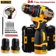 Dewalt 88V 90N.M+24pcs สว่านไร้สาย 4ระบบ สว่านกระแทก สว่านไร้สาย สว่าน ไร้สาย สว่านแบต สว่านไฟฟ้าไ