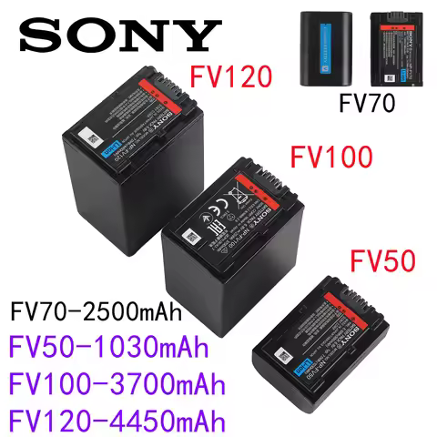 Original NP FV100A NP-FV100 FV100 Batteries for Sony NP-FV30 NP-FV50 NP-FV70 SX83E SX63E FDR-AX100