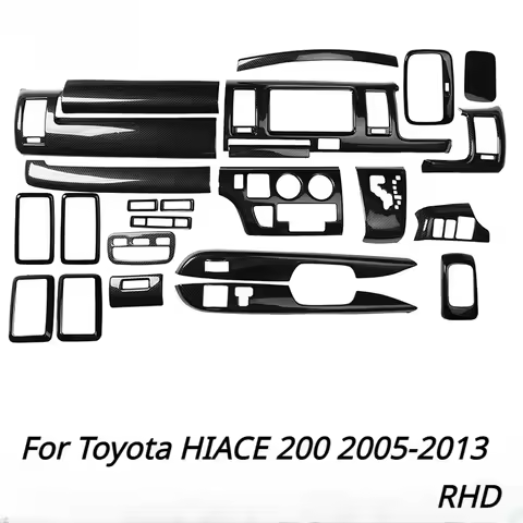 For Toyota HIACE 200 2005 2006 2007 2008 2009 2010 2012 2013 Carbon Fiber Style Mouldings Interior D