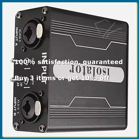 GX200 Audio Isolator Dual-Channel 6.5 XLR Mixer Audio Isolator Current Sound Noise Mixer Microphone 