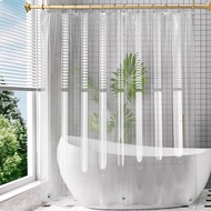 Extra Long Shower Curtain Liner 72 x 84 Clear Plastic Waterproof Inside for Bathroom with 3 Magnets 
