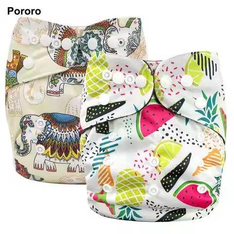 Pororo ecological diapers for baby girl boy Cloth diapers bamboo charcoal washable reusable diapers 