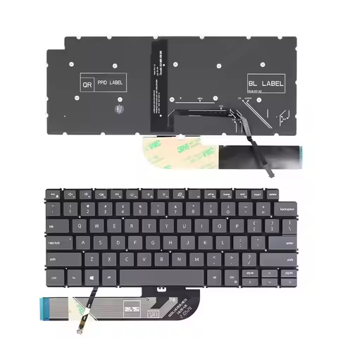 US Laptop Keyboard for DELL Latitude 3301 3410 Grey with Backlit without Frame