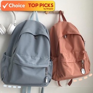Korean Style Cotton Canvas School Backpack – Minimalist Student Bag for Teens & Adults (No Print)