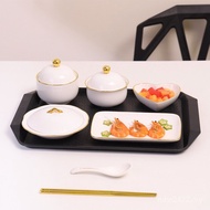 Household Dining Cup Food Maternity Dining Plate Set Stew Bowl Tableware Club One Person Tray Confin
