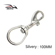 100MM White Original Color 316 Stainless Steel Single Hook Spring Buckle Diving Equipment Diving Acc