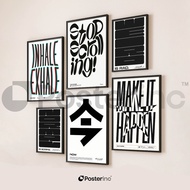 Minimalist block frame aesthetic wall Poster A3 30x40 cm