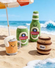 Cartoon Tsingtao Beer Plush Toy - Funny Summer BBQ Doll for Kids Gift