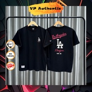 [Genuine Product] New Era LA T-Shirt Embroidered Dodgers Black Genuine Product (VP Product)