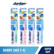 Jordan Oral Care Kids Buddy 1-4 Super Soft (Contains 1pcs) - Children's Toothbrush