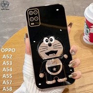 YuPin เคสโทรศัพท์โดราเอมอนลายการ์ตูนสำหรับ OPPO A54 / A38 / A57 / A52 / A53 / A55 / A58 / A60 เคสโทรศัพท์ซิลิโคนนิ่มเคลือบตุ๊กตา