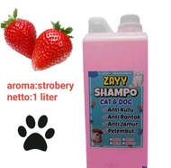 shampoo kucing &amp; anjing anti kutu jamur dan rontok netto 1 liter
