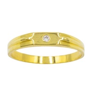 Happy Jewelry แหวนเม็ดเดี่ยว ทองแท้ 9k 37.5% เพชรเกสร ME725
