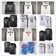 Same Day DeliveryNet No. 11 IRVING White Gray Black City Basketball Uniform Embroidered Durant 7 Jer