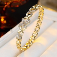 Copper Bracelet 金叶聚福gelang tembaga轻奢Charm bracelet for woman mothers day gift ideas 0.00 Barang Free