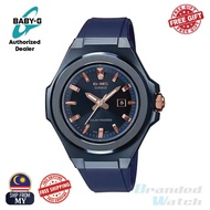 [Marco 2 Years Warranty] Baby-G MSG-S500G-2A2 Women's Digital Analog Blue Resin Strap Watch