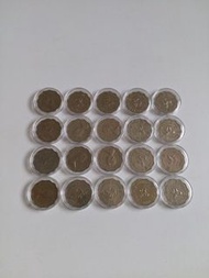 香港:前殖民地:(2元硬幣):全部1975年:女皇頭:(可散買10個):可選擇紙夾:共2個