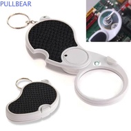 PULLBEAR Key Chain Magnifier, Illuminated Folding Foldable Magnifier, Mini 5X Loupe Lens 5X Magnifyi
