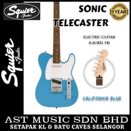 Squier Sonic Telecaster Electric Guitar w/White Pickguard, Laurel FB – California Blue
