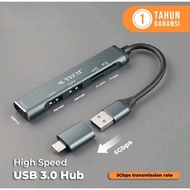 USB HUB 3.0 5 IN 1 USB, SD Card, TF Card + Type C OTG 5Gbps M-Tech