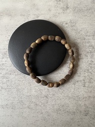 【白棋橢圓款】天然大王棋楠沉香單圈手串6mm