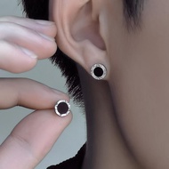 Sterling Silver Earrings Men's High-End Niche Trendy Men's Earrings Earrings Trendy Men's Earrings f