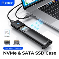 ORICO M2 SSD Enclosure USB3.0 Type-C 10Gbps PCIe SSD Case Compatible with NGFF NVME SSD For Computer