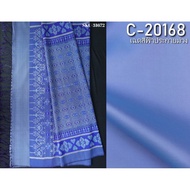 (Set Of Fabric) 6-Shuttle Silk Fabric With A Lady's Face 2-Meter Patterned + 2-Meter Plain Color) Bl