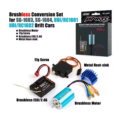 WWXRC 4WD Racing Car Brushless Motor ESC Servo Power Set For SG1603 SG1604 UD1601 UDI/RC1602 Drift R