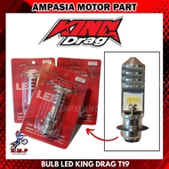 FRONT BULB LED KING DRAG T19 H4/MENTOL DEPAN WHITE LIGHT SUPER WHITE  T19 H4 6000K /KING DRAG LED T1