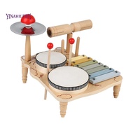 Kids Drum Set for Toddlers Wooden Early Education Beginner Percussion Music Table Children'S Drum Ra