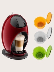 3入組3種顏色可重複使用和加油的咖啡膠囊,適用於nescafe Dolce Gusto