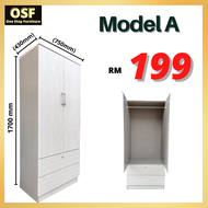 OSF 2  Door Wardrobe/ Melamine/ Ready Stock