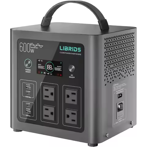 Portable Power Station C600, 600W r Generator, 640Wh LiePO4 Battery, 1.5H ast Charge, 10ms UPS, 8 Po