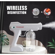 DS350 WIRELESS RECHARGEABLE DISINFECTANT FOGGING MACHINE NANO ATOMIZER SPRAY STEAM GUN HOUSEHOLE PORTABLE BLUE RAY