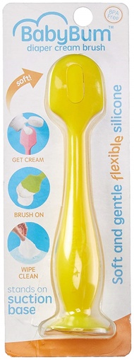 [USA]_Baby Bum Brush Yellow BabyBum Diaper Cream Brush - Soft Silicone Diaper Cream Applicator