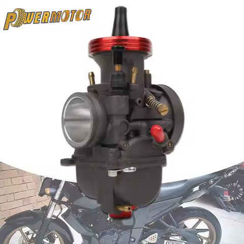 Motorcycle PWK CNC Round Head Carburetor 28 30 32 34mm For 75-250cc KTM Yamaha Honda Pit Bike Enduro