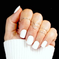 Five-piece Set Joint 8 Ring European American Tail Ring V-Shaped Ring Simple Ladies Thin Ring